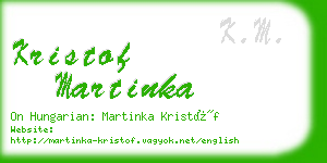 kristof martinka business card